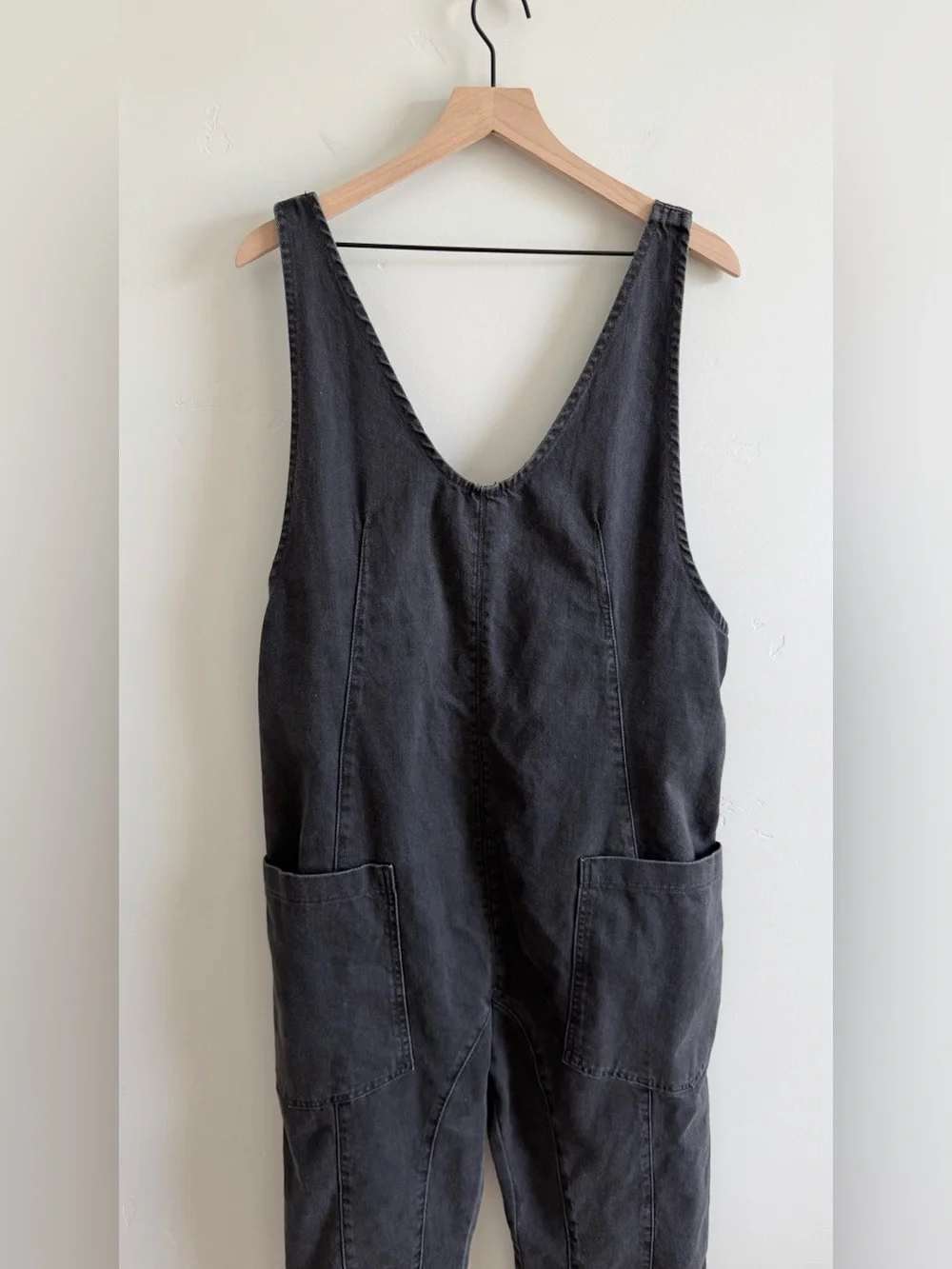 Free People High Roller Jumpsuit in Mineral Black